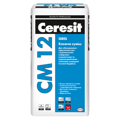  Зображення Клей для плитки Ceresit CM 12 gres 